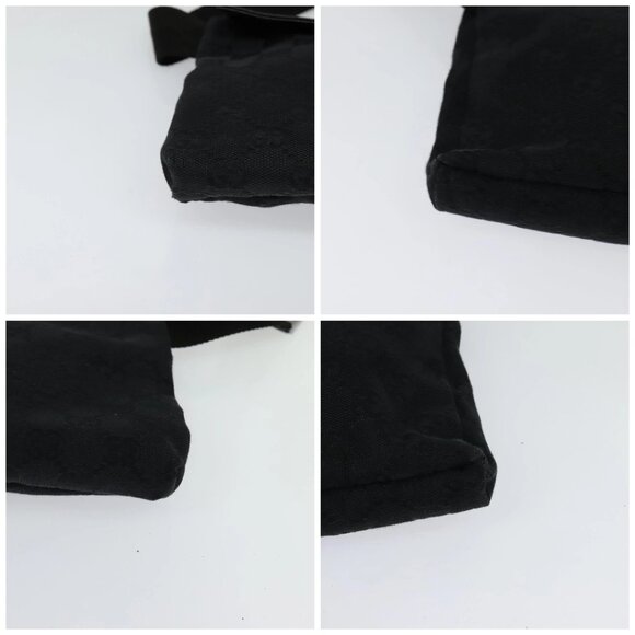 GUCCI GG Canvas Waist bag Black Silver 28566 Auth SW827 - Picture 14 of 16